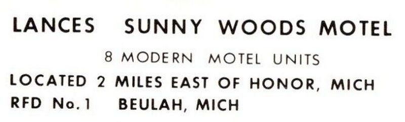 Sunny Woods Resort (Lances Sunny Woods Motel) - Vintage Postcard